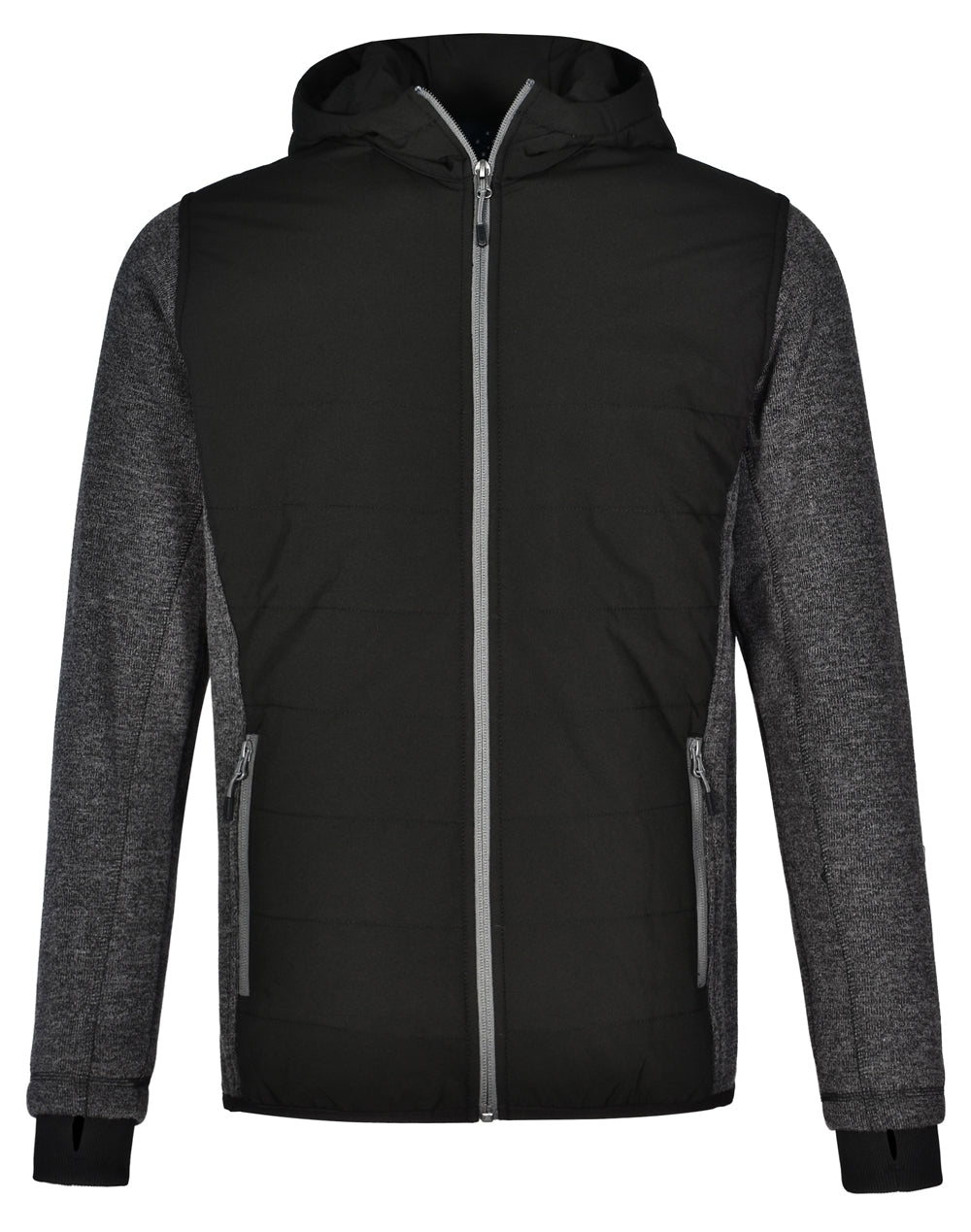 WINNING SPIRIT Men's Heather Sleeve/Quilted Body Jacket - JK43