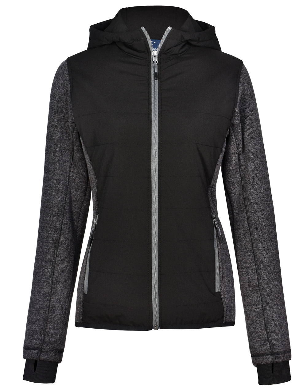 WINNING SPIRIT Ladies' Heather Sleeve/Quilted Body Jacket - JK44