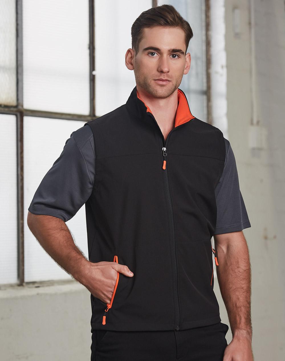WINNING SPIRIT Men's Softshell Contrast Vest - JK45