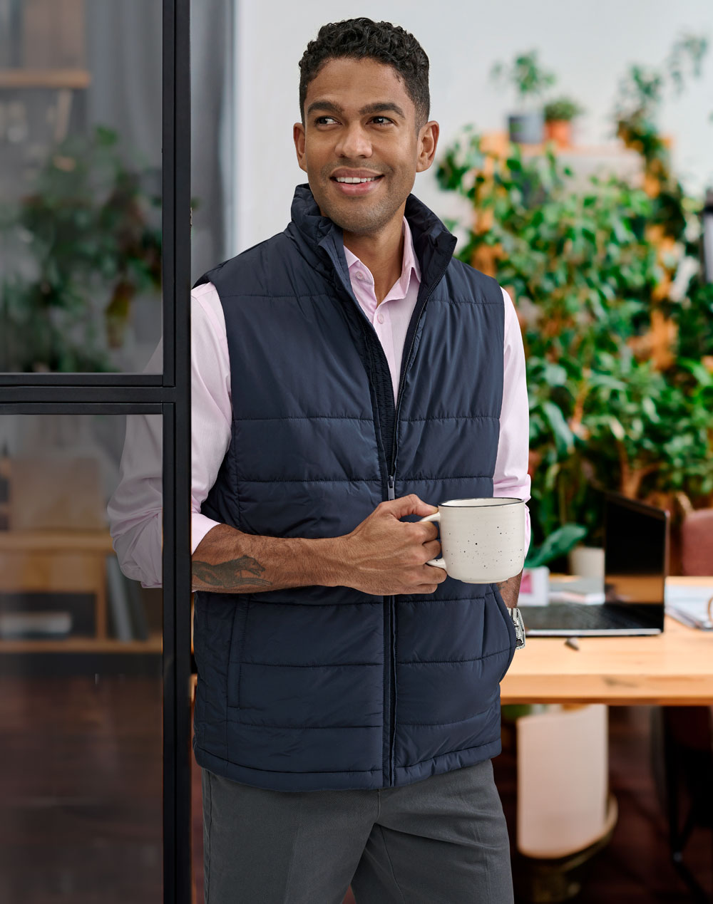 WINNING SPIRIT Men's Sustainable Insulated Puffer Vest (3D Cut) - JK61