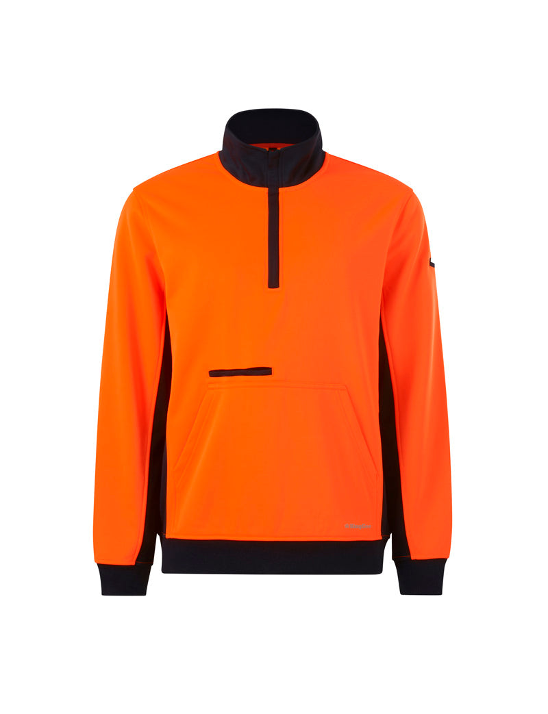 KING GEE HI VIS  1/4 ZIP FLEECE - K55047