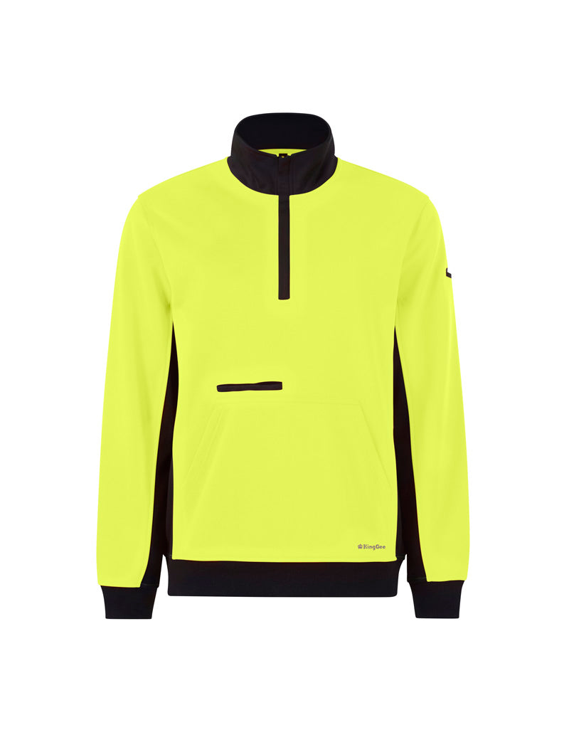 KING GEE HI VIS  1/4 ZIP FLEECE - K55047
