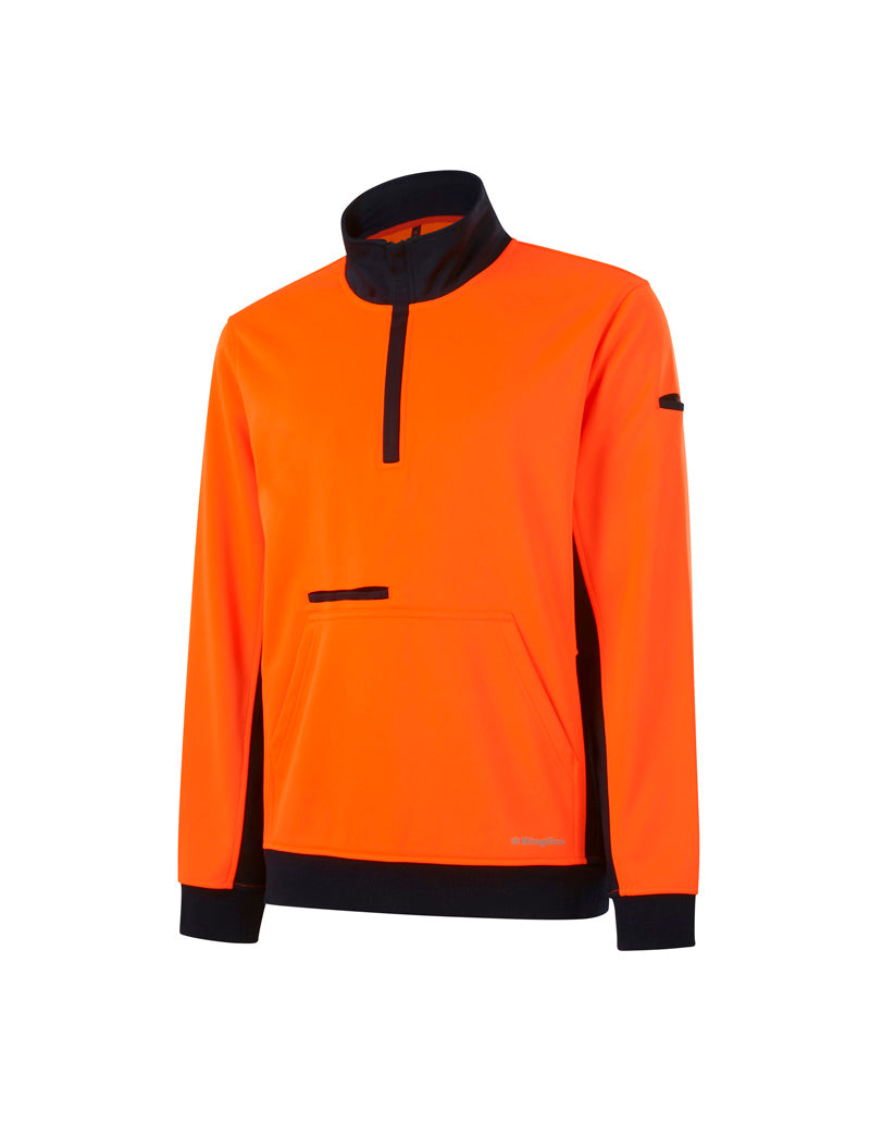 KING GEE HI VIS  1/4 ZIP FLEECE - K55047