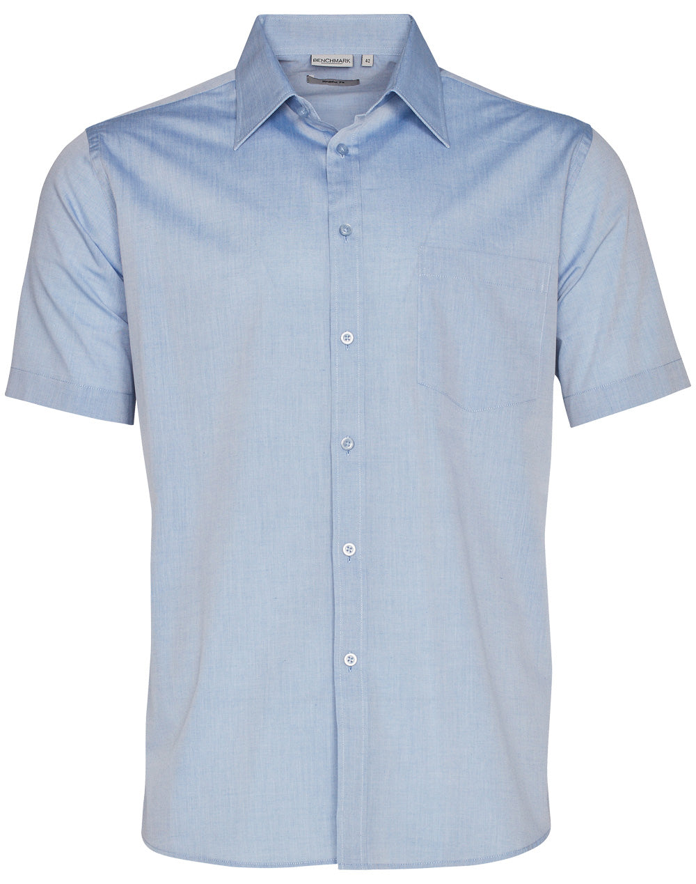 BENCHMARK Men's Fine Chambray Short Sleeve Shirt - M7011
