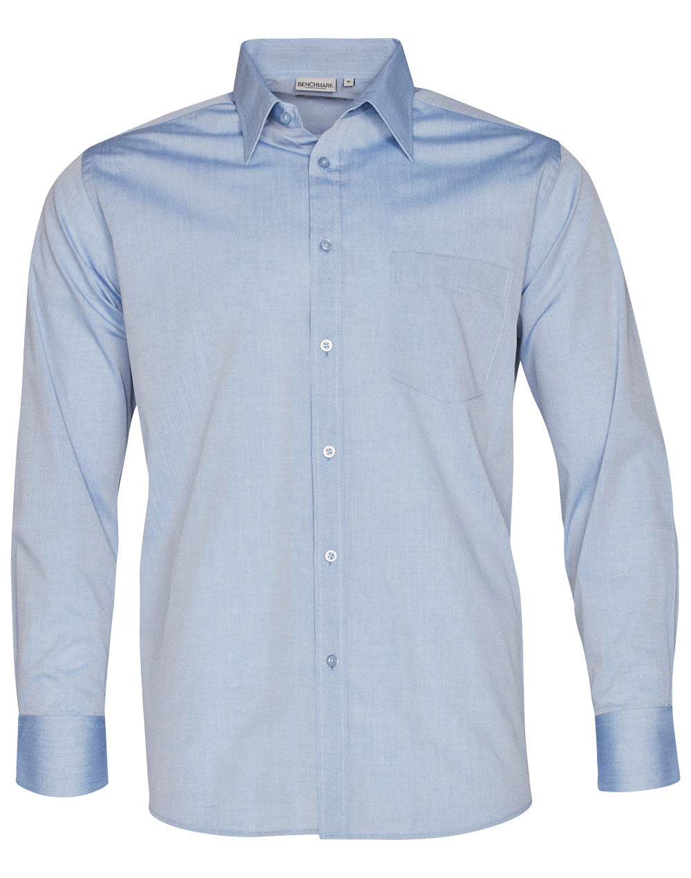 BENCHMARK Men's Fine Chambray Long Sleeve Shirt - M7012