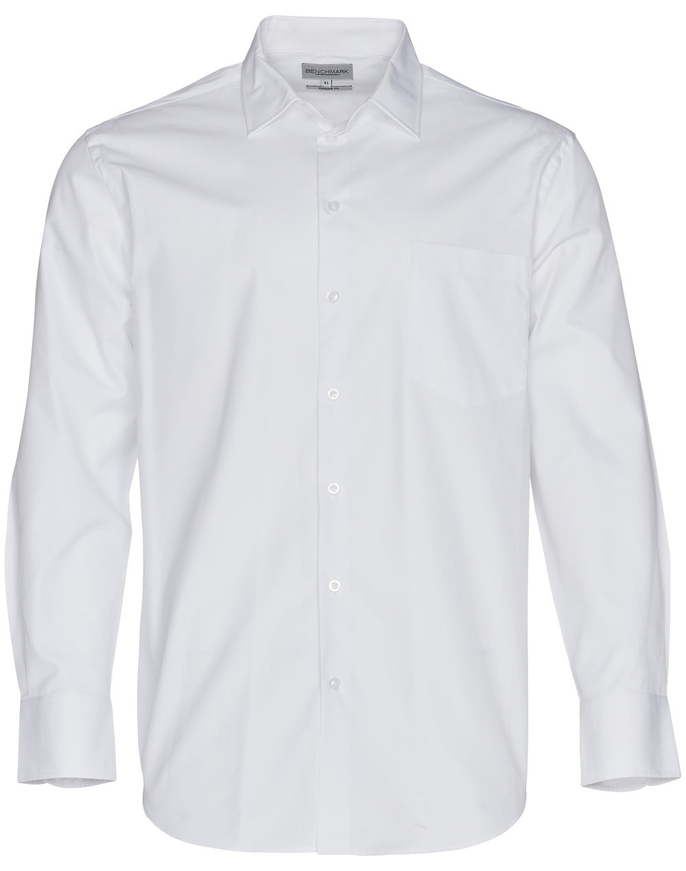 BENCHMARK Men's CVC Oxford L/S Shirt - M7040L
