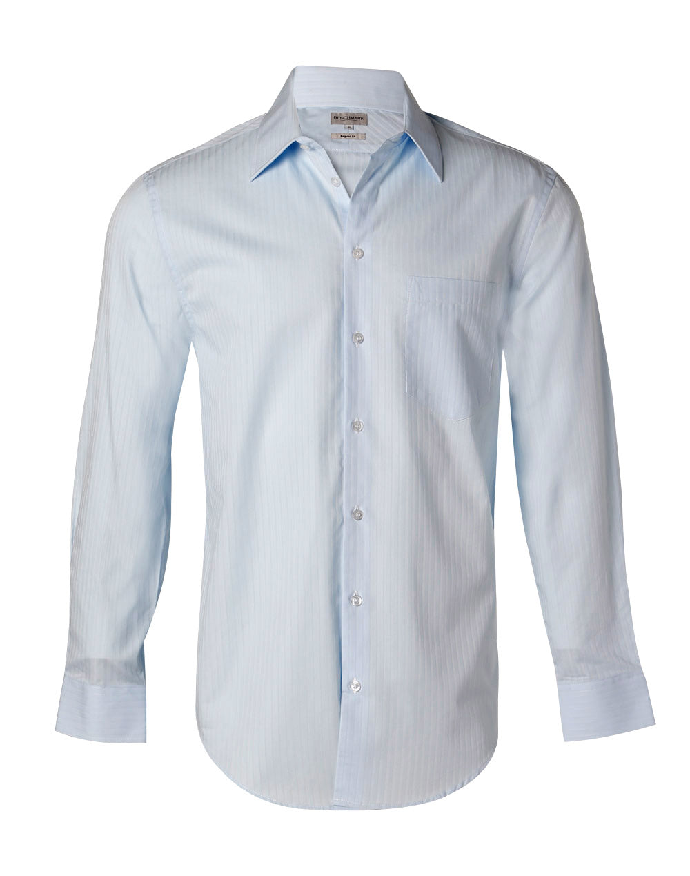 BENCHMARK Men's Self Stripe L/S Shirt - M7100L