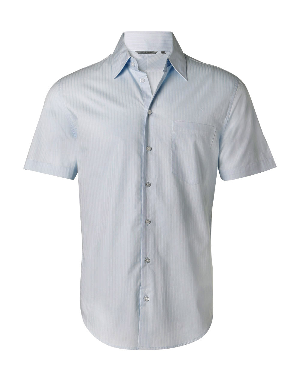 BENCHMARK Men's Self Stripe S/S Shirt - M7100S