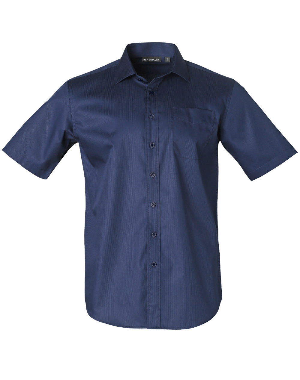 BENCHMARK Men's Dobby Striped Taped S/S Shirt - M7110S