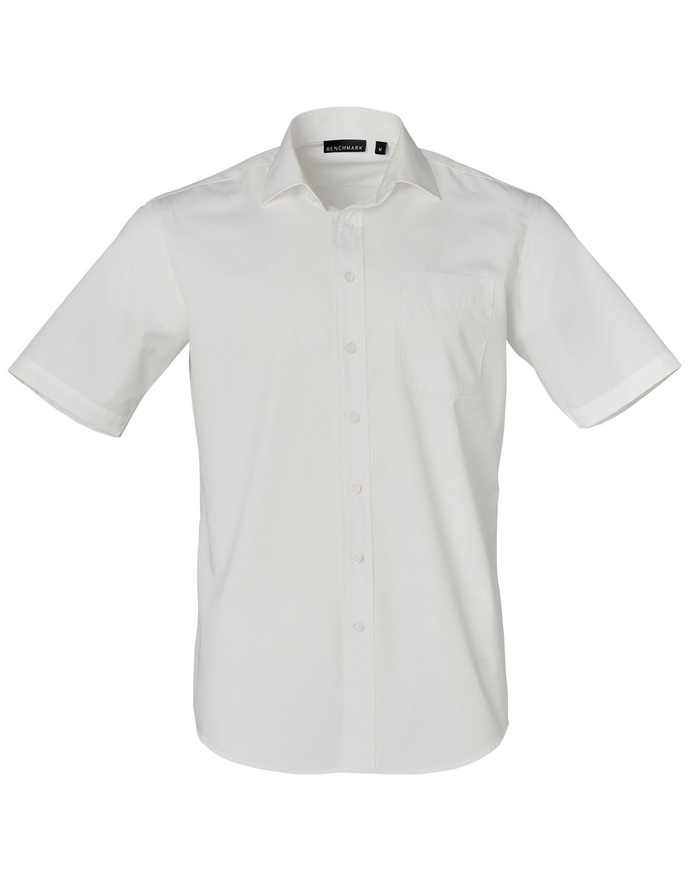 BENCHMARK Men's Dobby Striped Taped S/S Shirt - M7110S
