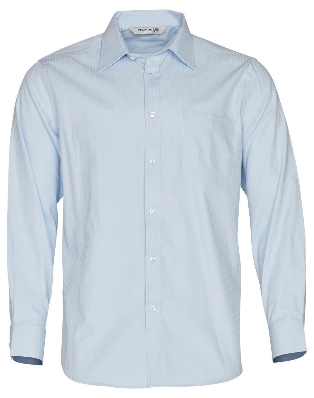 BENCHMARK Men's Mini Herringbone Long Sleeve Shirt - M7112