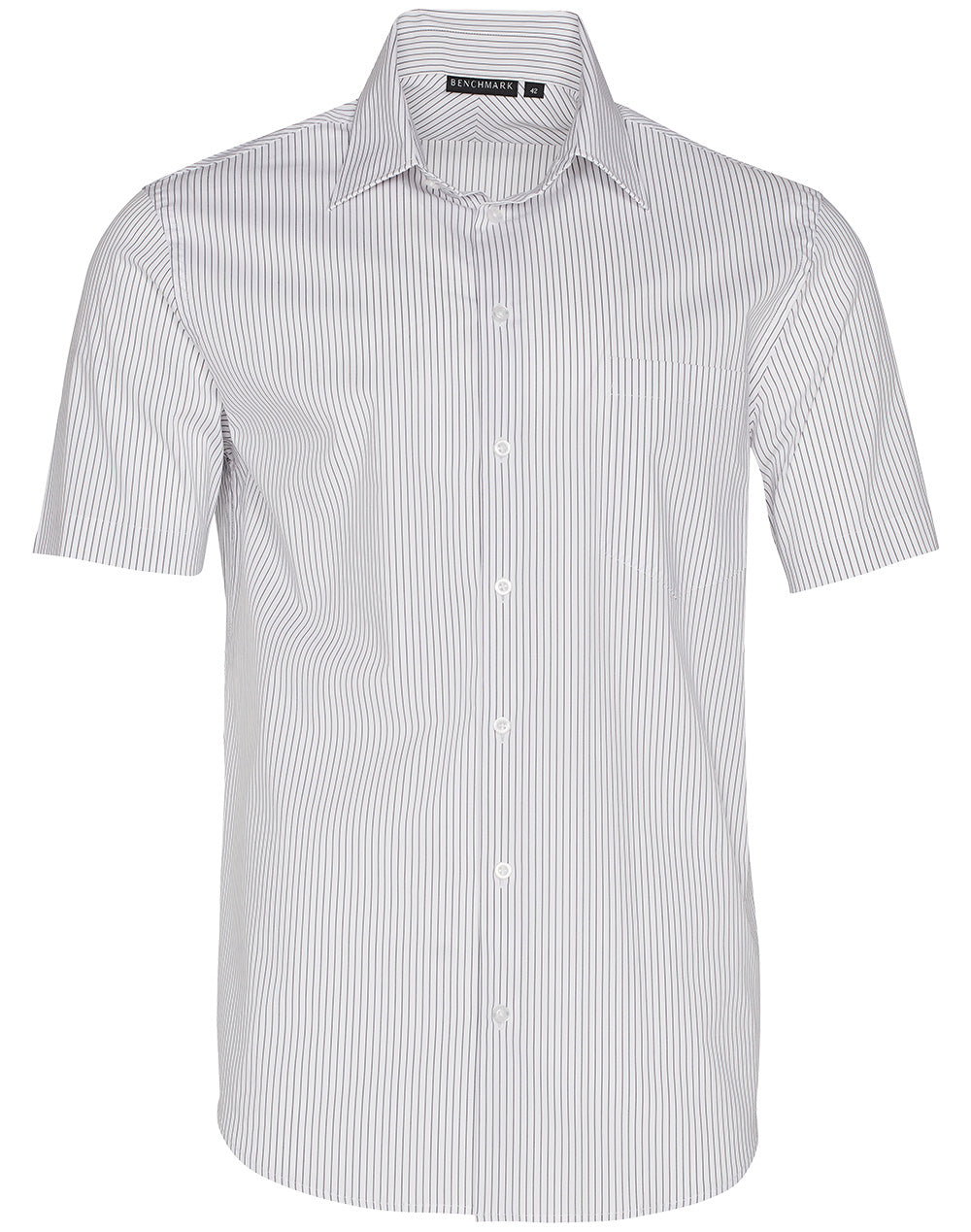 BENCHMARK Men's Ticking Stripe S/S Shirt - M7200S