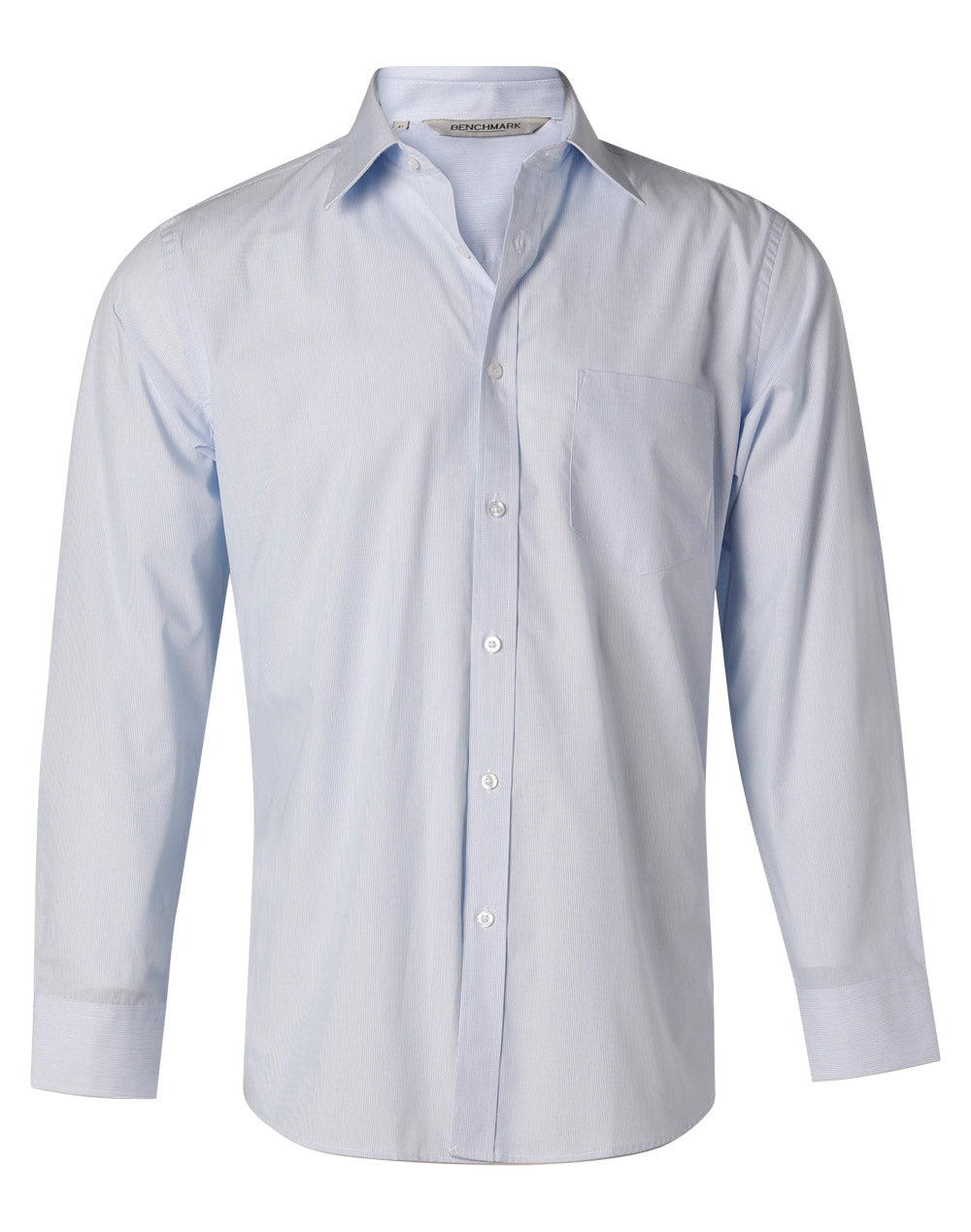 BENCHMARK Men's Fine Stripe Long Sleeve Shirt - M7212