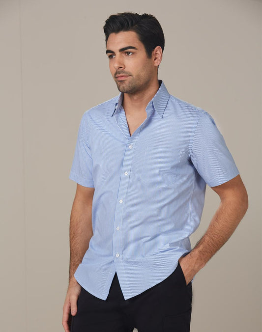 BENCHMARK Men's Balance Stripe Short Sleeve Shirt - M7231