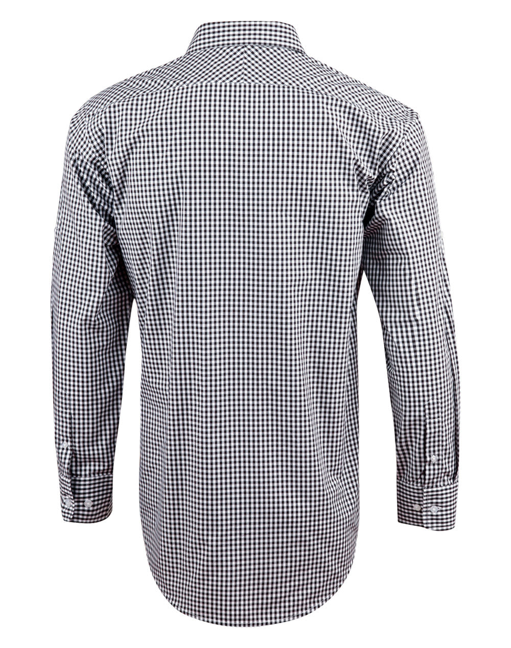 BENCHMARK Men's Gingham Check Roll-up L/S Shirt - M7300L