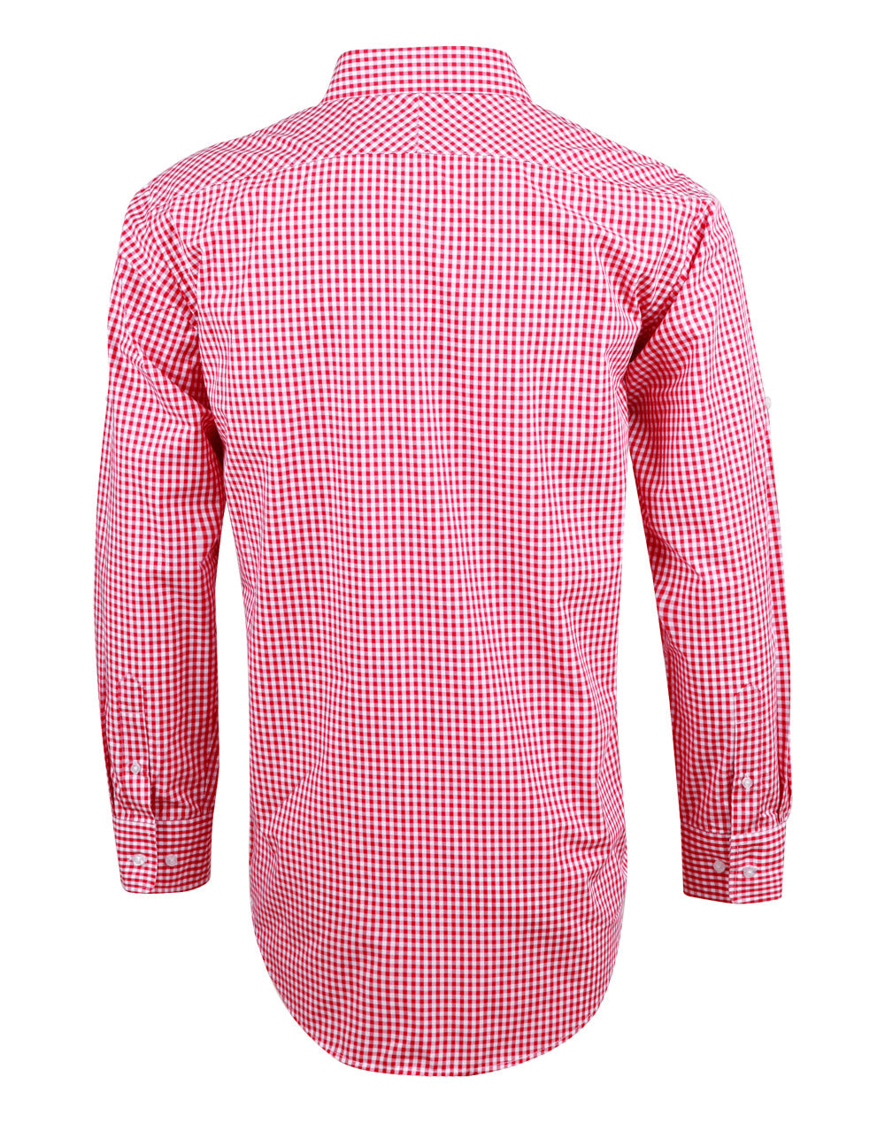 BENCHMARK Men's Gingham Check Roll-up L/S Shirt - M7300L