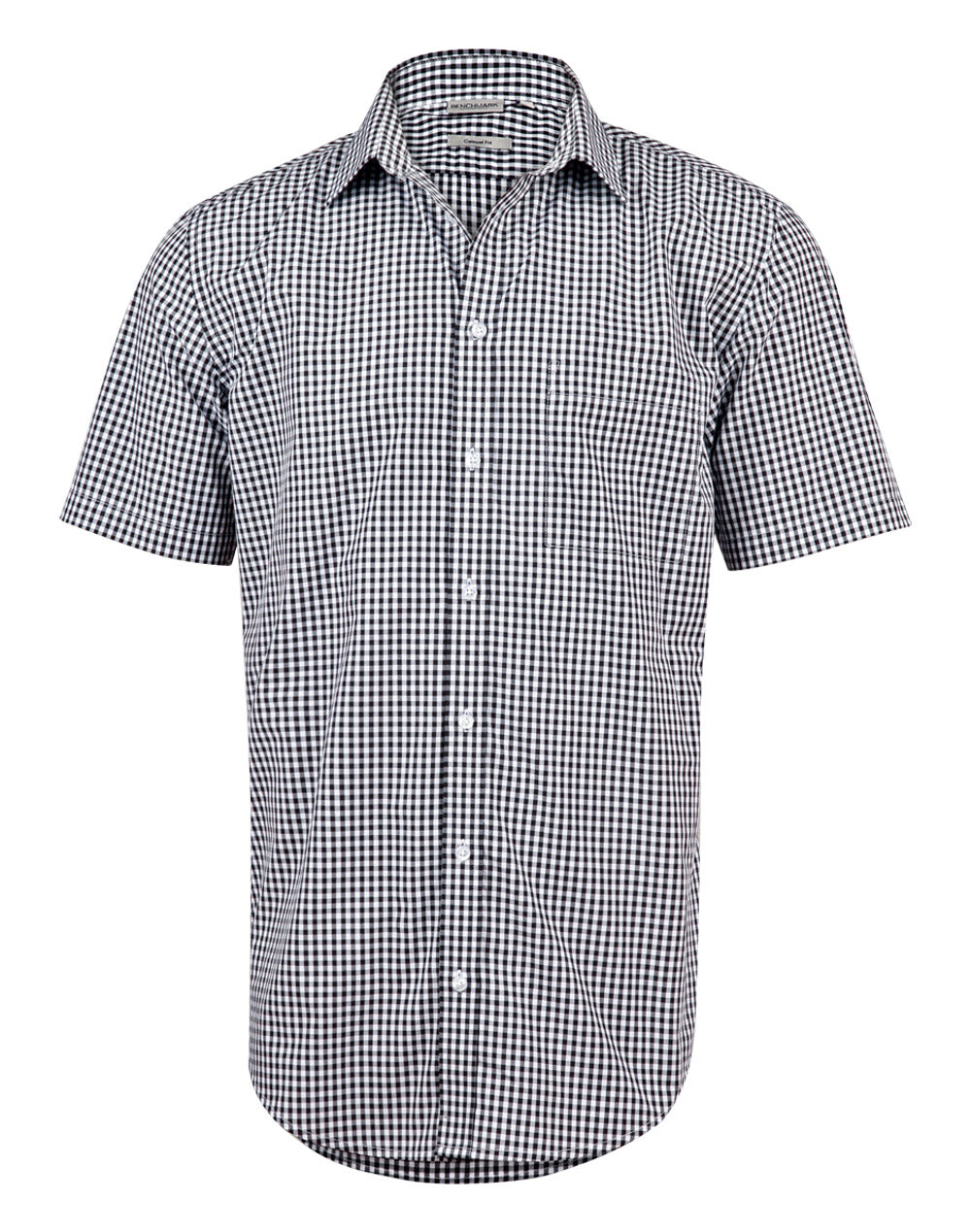 BENCHMARK Men's Gingham Check S/S Shirt - M7300S