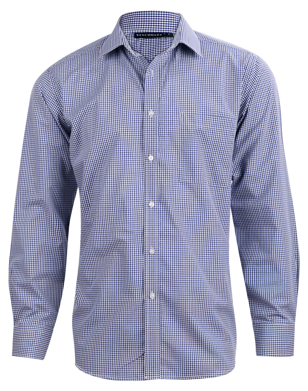 BENCHMARK Men's Two Tone Check L/S Shirt - M7320L