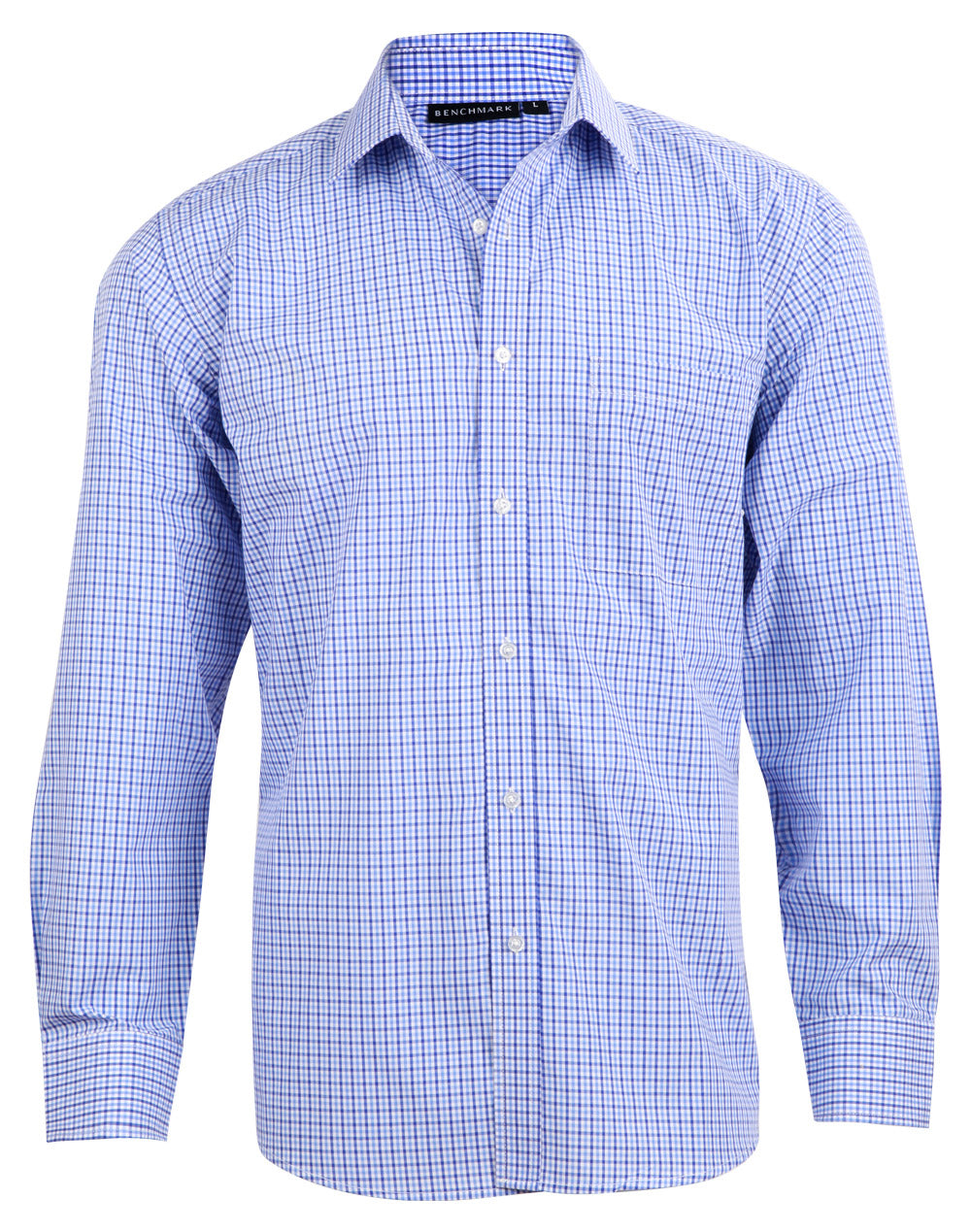 BENCHMARK Men's Two Tone Check L/S Shirt - M7320L