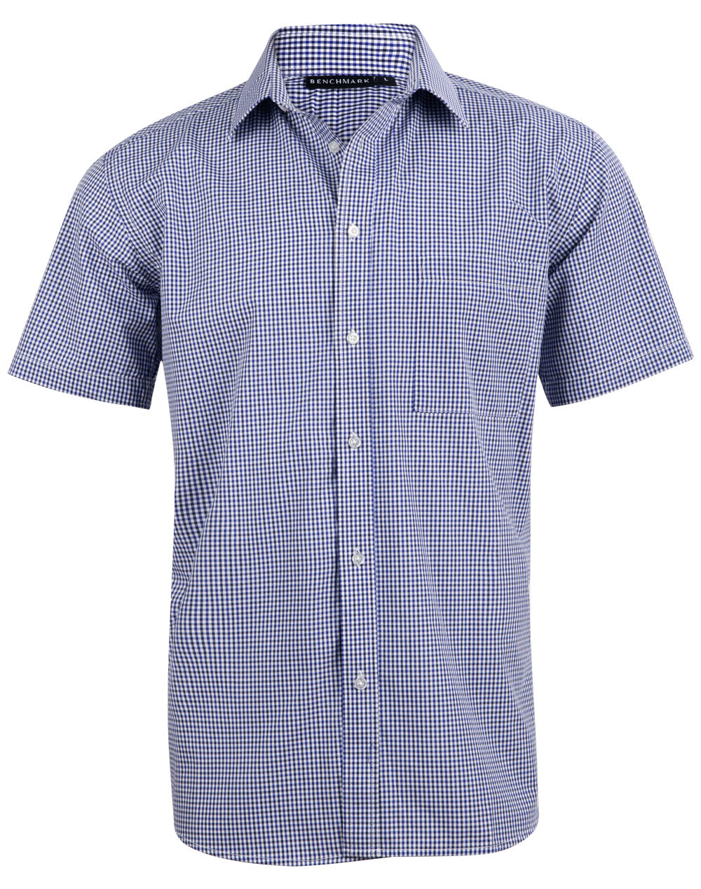 BENCHMARK Men's Two Tone Check S/S Shirt - M7320S