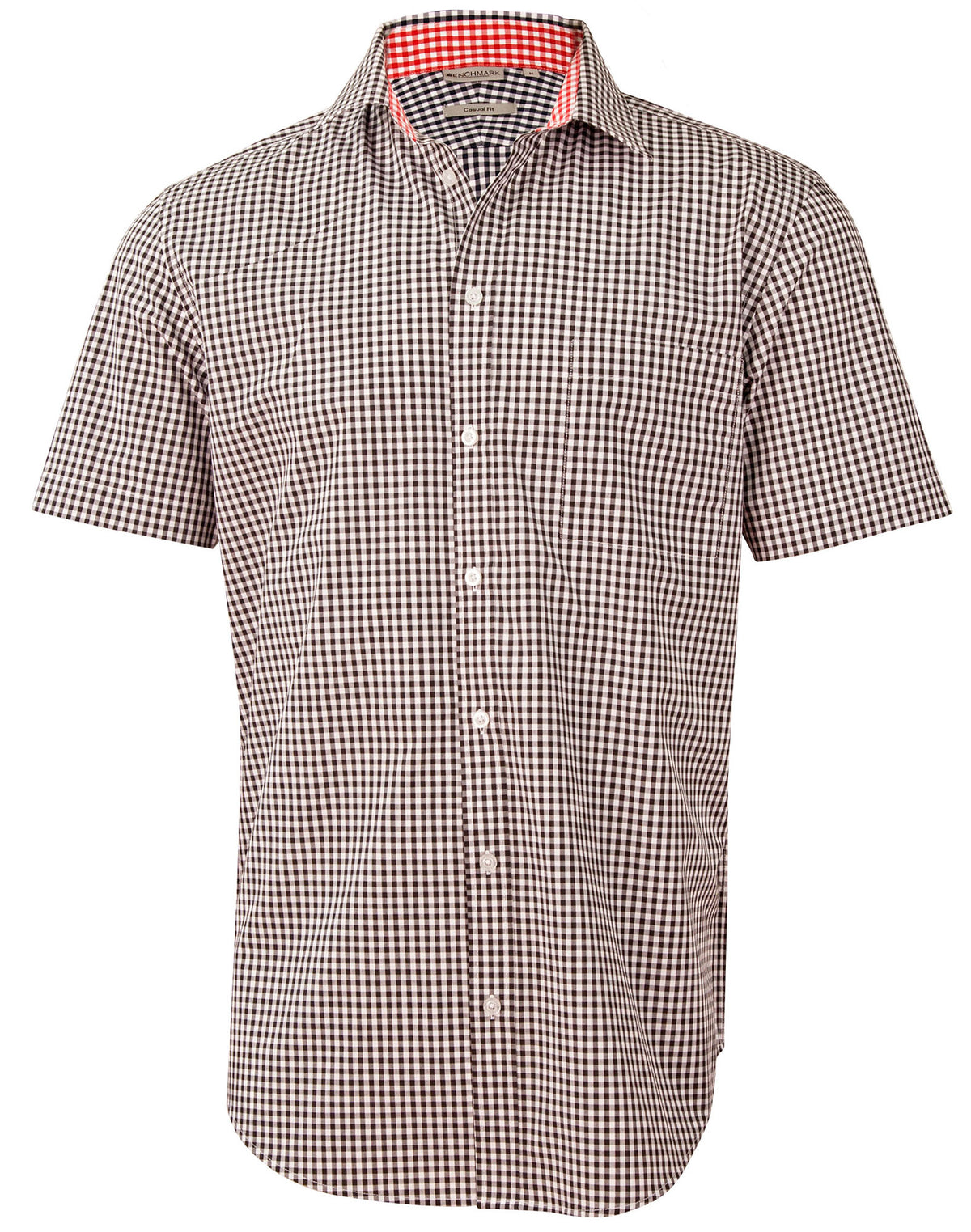 BENCHMARK Men's Gingham Check S/S Shirt - M7330S