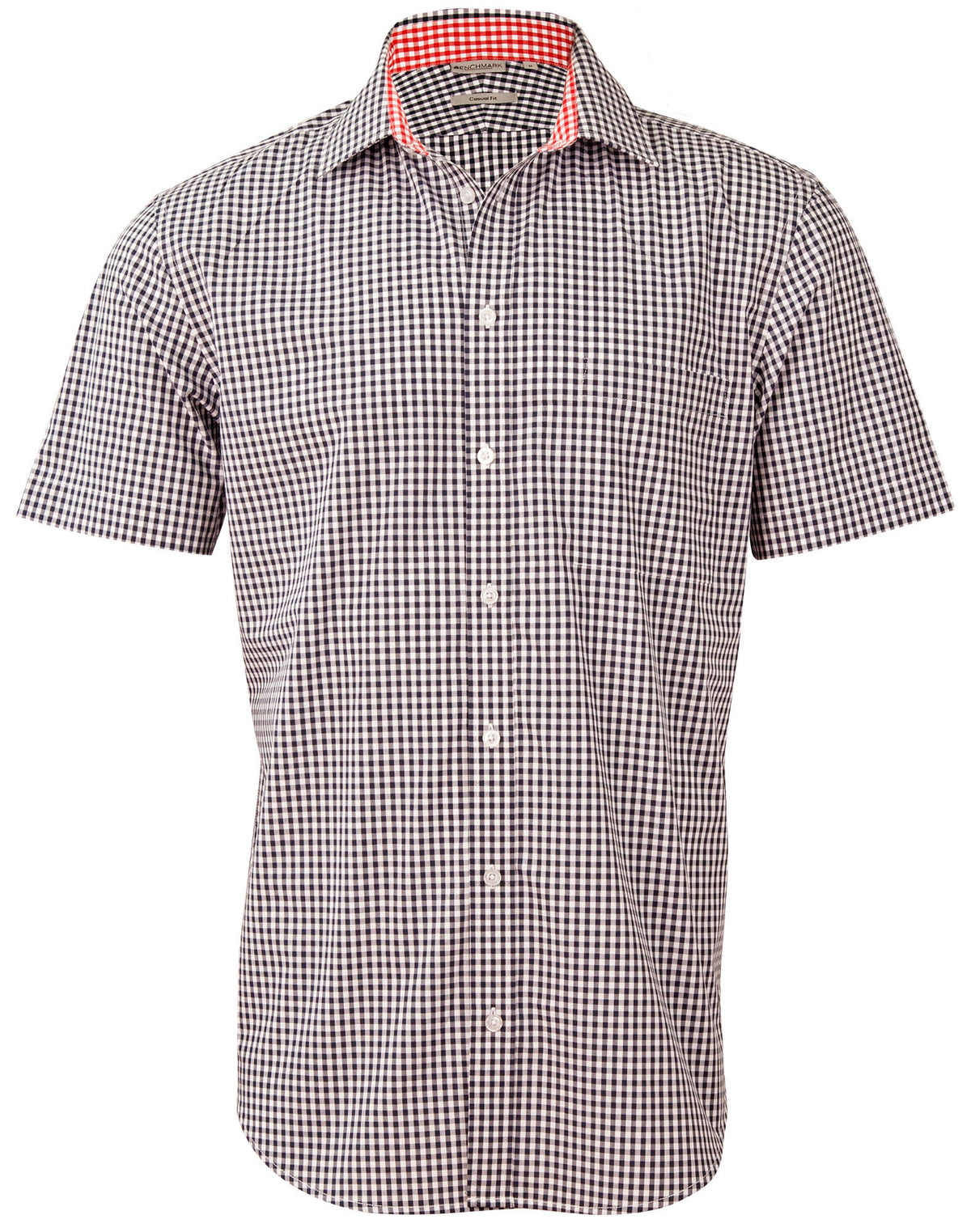 BENCHMARK Men's Gingham Check S/S Shirt - M7330S