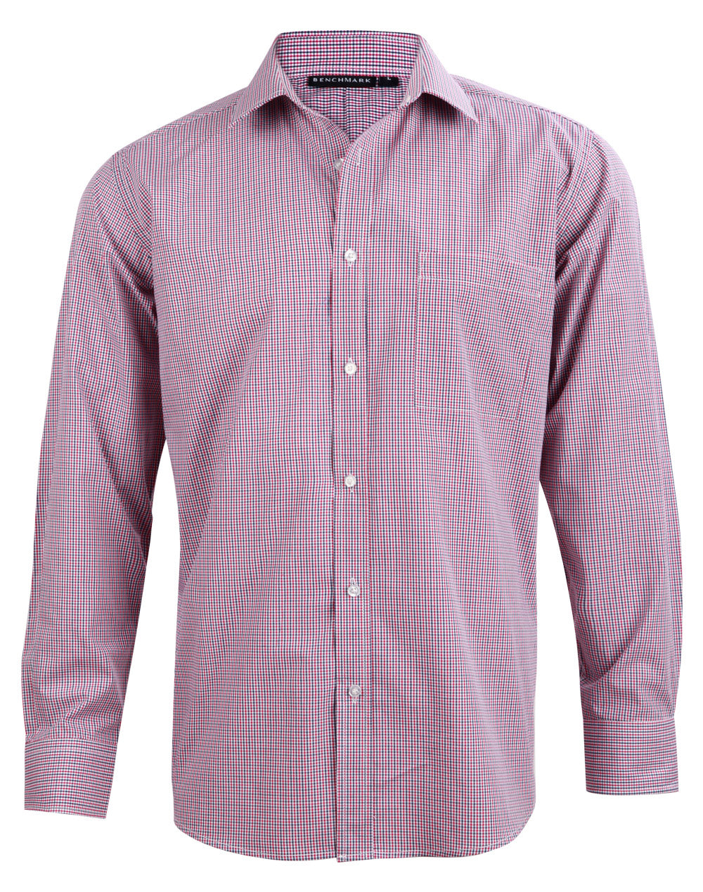 BENCHMARK Men's Two Tone Mini Check L/S Shirt - M7340L