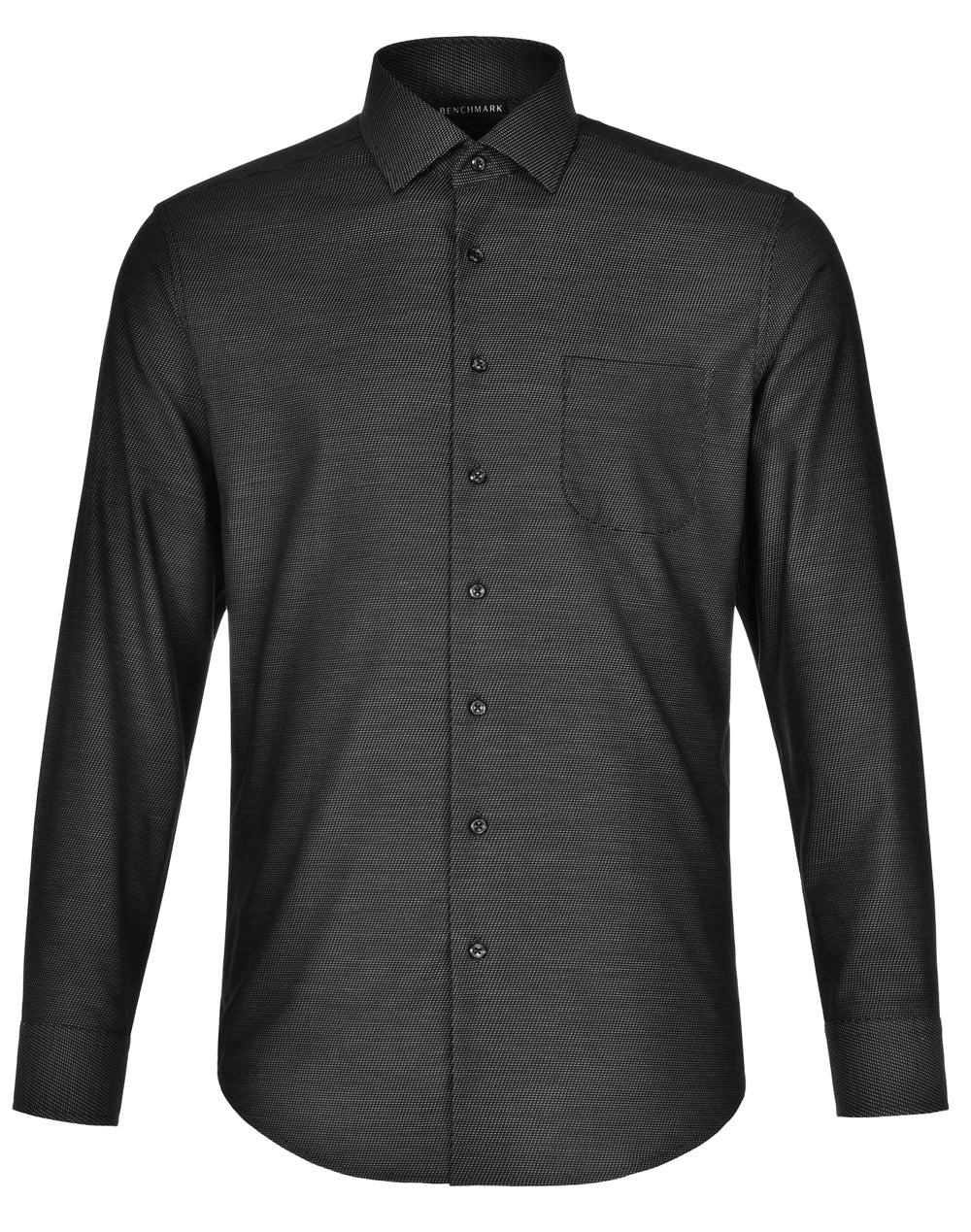 BENCHMARK Men's Pin Dot Stretch L/S Shirt - M7400L