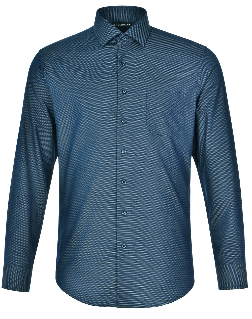 BENCHMARK Men's Pin Dot Stretch L/S Shirt - M7400L