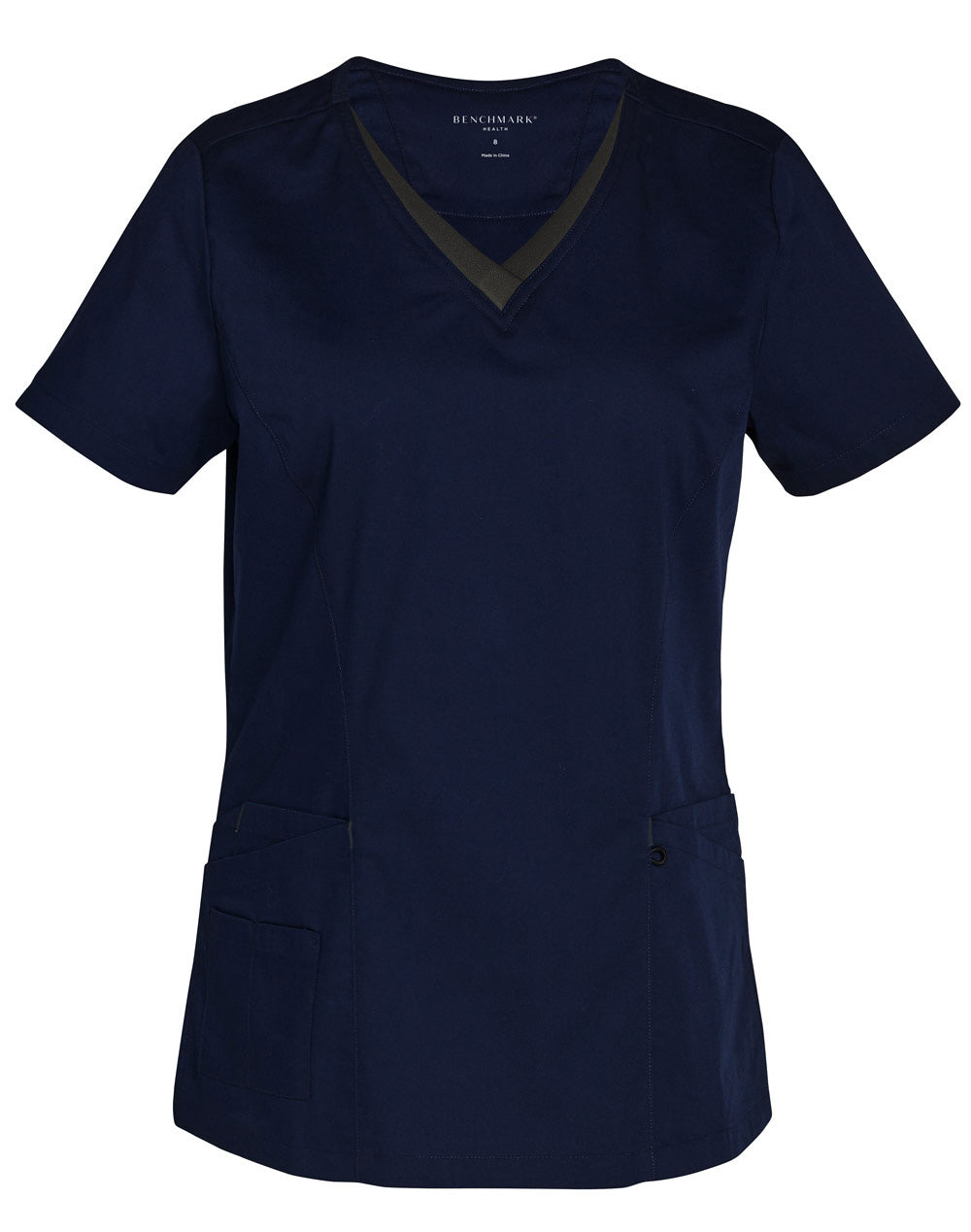 BENCHMARK Ladies' Contrast Colour S/S Scrub Top - M7660