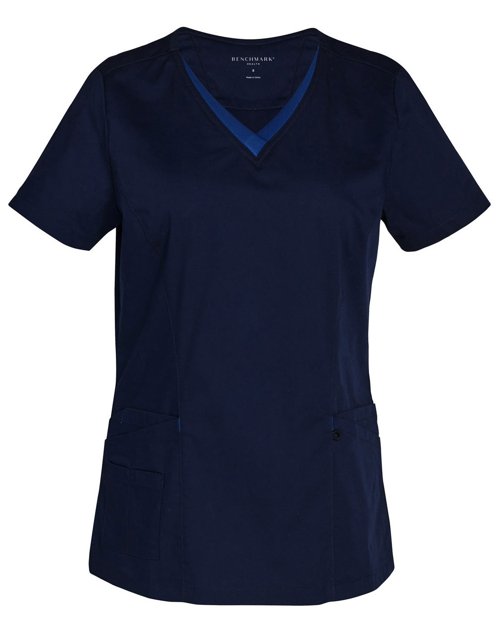 BENCHMARK Ladies' Contrast Colour S/S Scrub Top - M7660