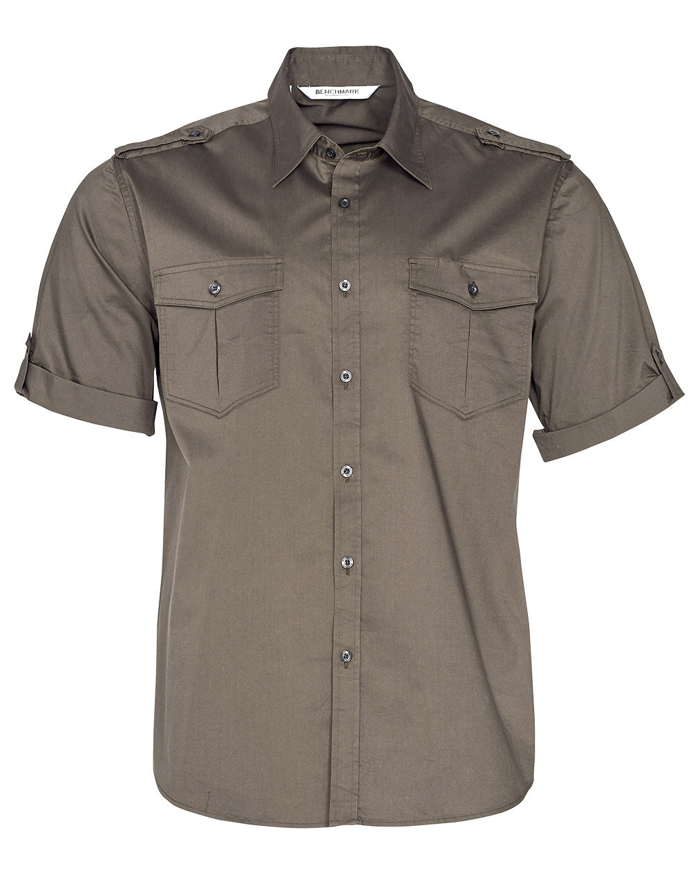 BENCHMARK Men's Short Sleeve Military Shirt - M7911