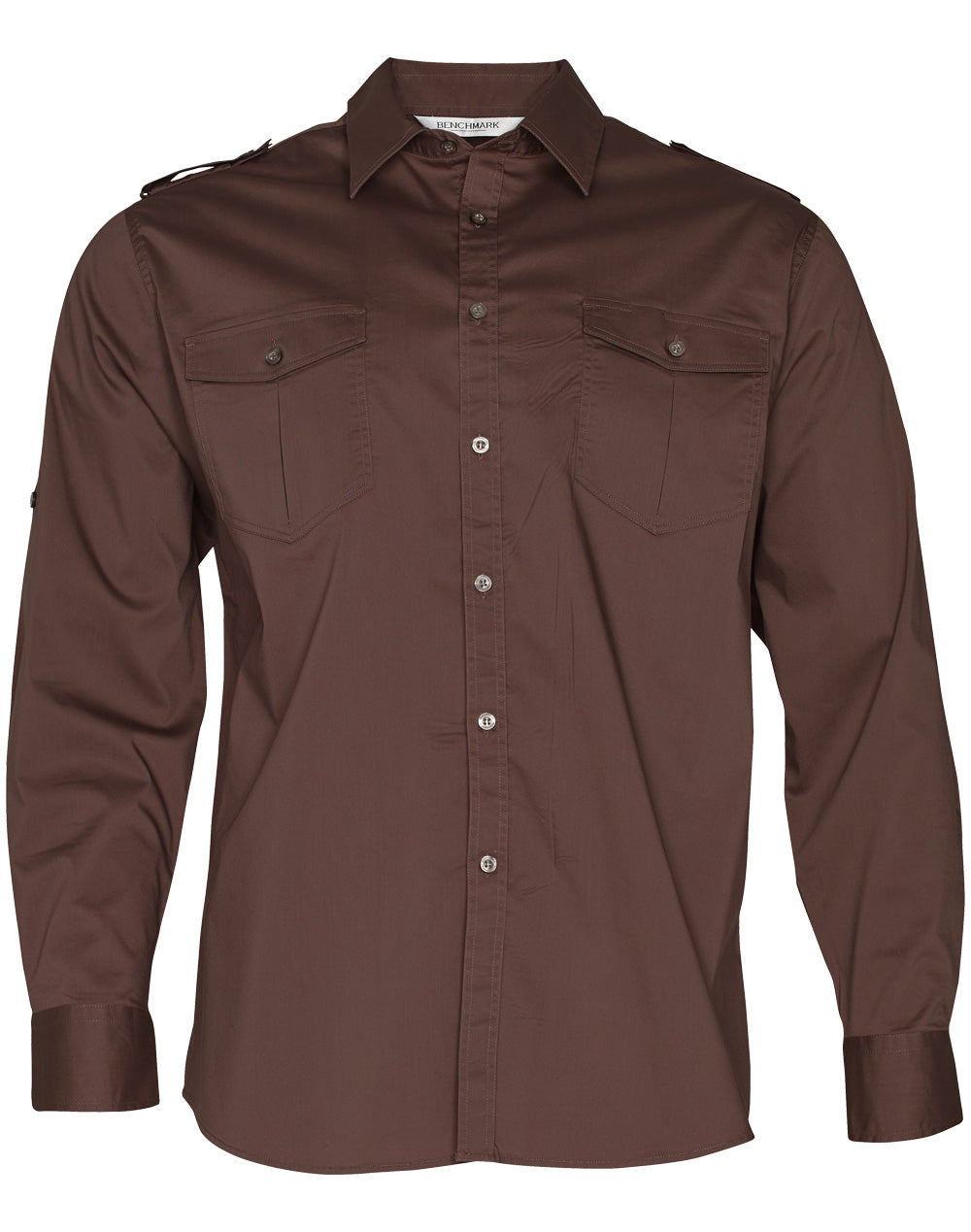 BENCHMARK Men's Long Sleeve Military Shirt - M7912