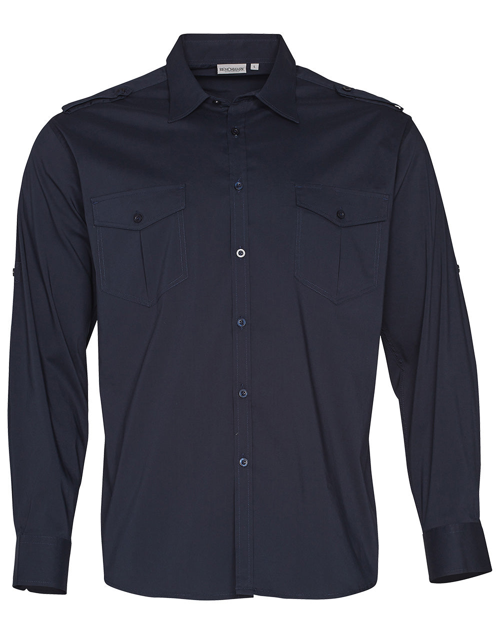 BENCHMARK Men's Long Sleeve Military Shirt - M7912