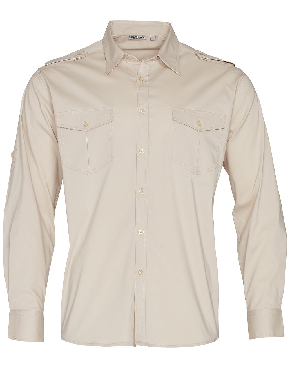 BENCHMARK Men's Long Sleeve Military Shirt - M7912
