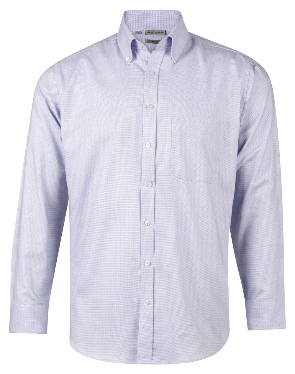 BENCHMARK Men's Dot Contrast Long Sleeve Shirt - M7922