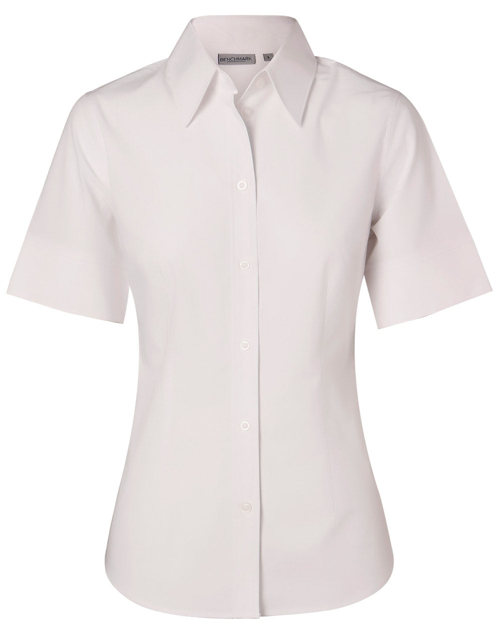 BENCHMARK Women's Cotton/Poly Stretch S/S Shirt - M8020S