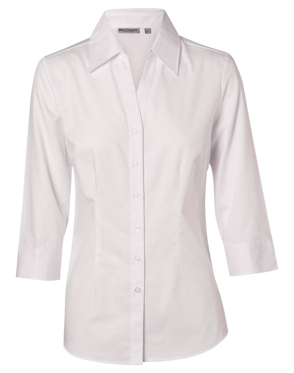 BENCHMARK Women's CVC Oxford 3/4 Sleeve Shirt - M8040Q