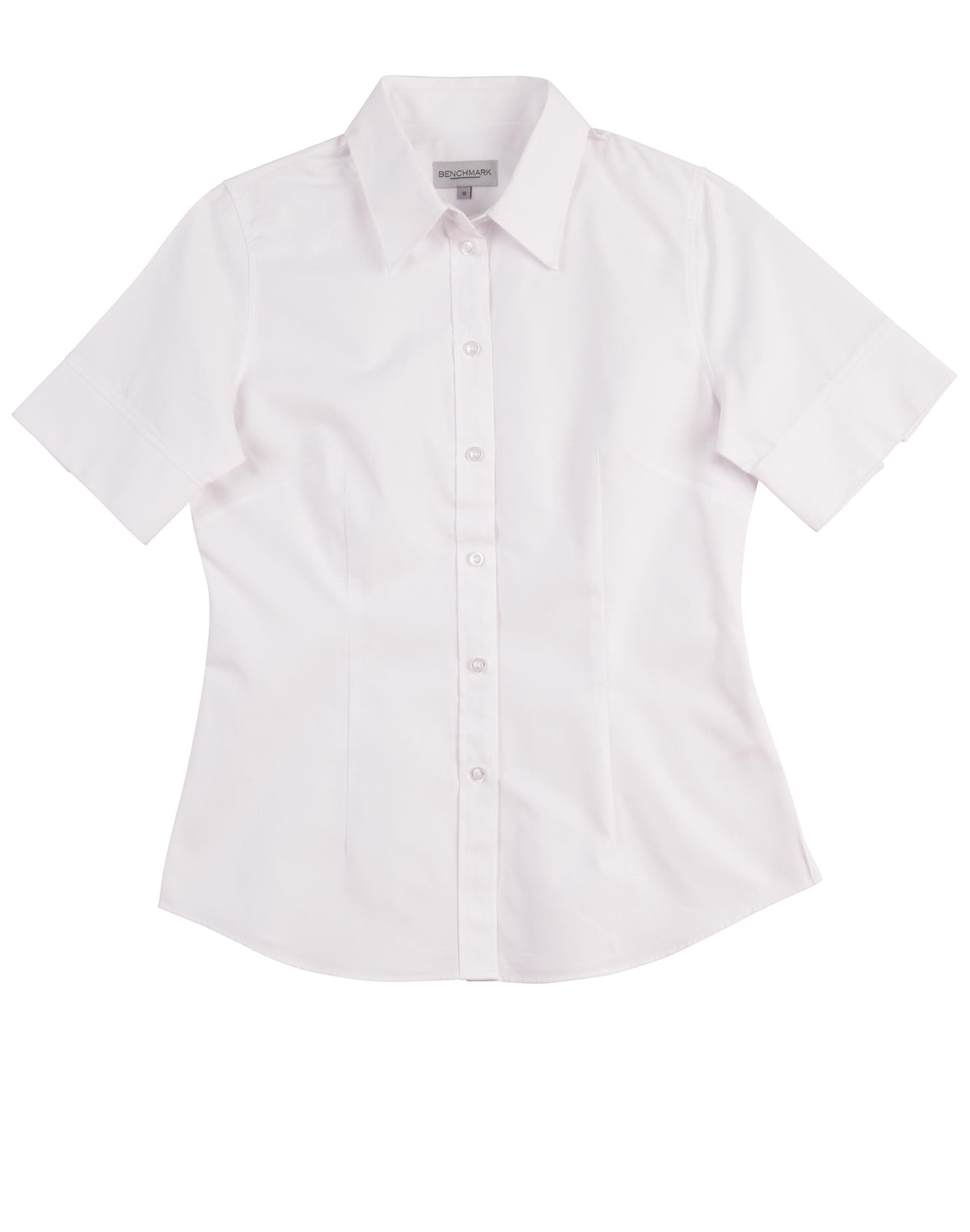 BENCHMARK Women's CVC Oxford S/S Shirt - M8040S