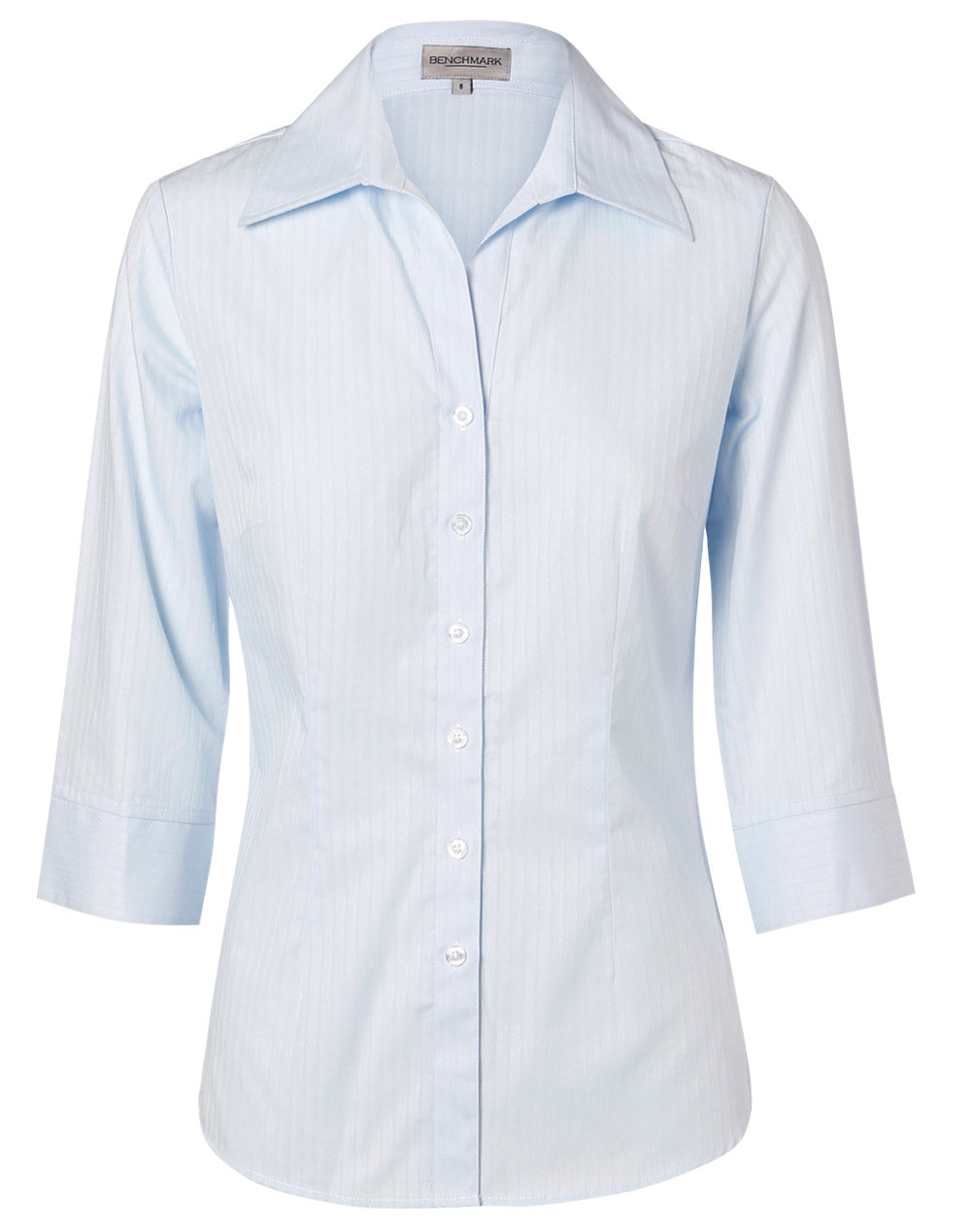 BENCHMARK Women's Self Stripe 3/4 Sleeve Shirt - M8100Q