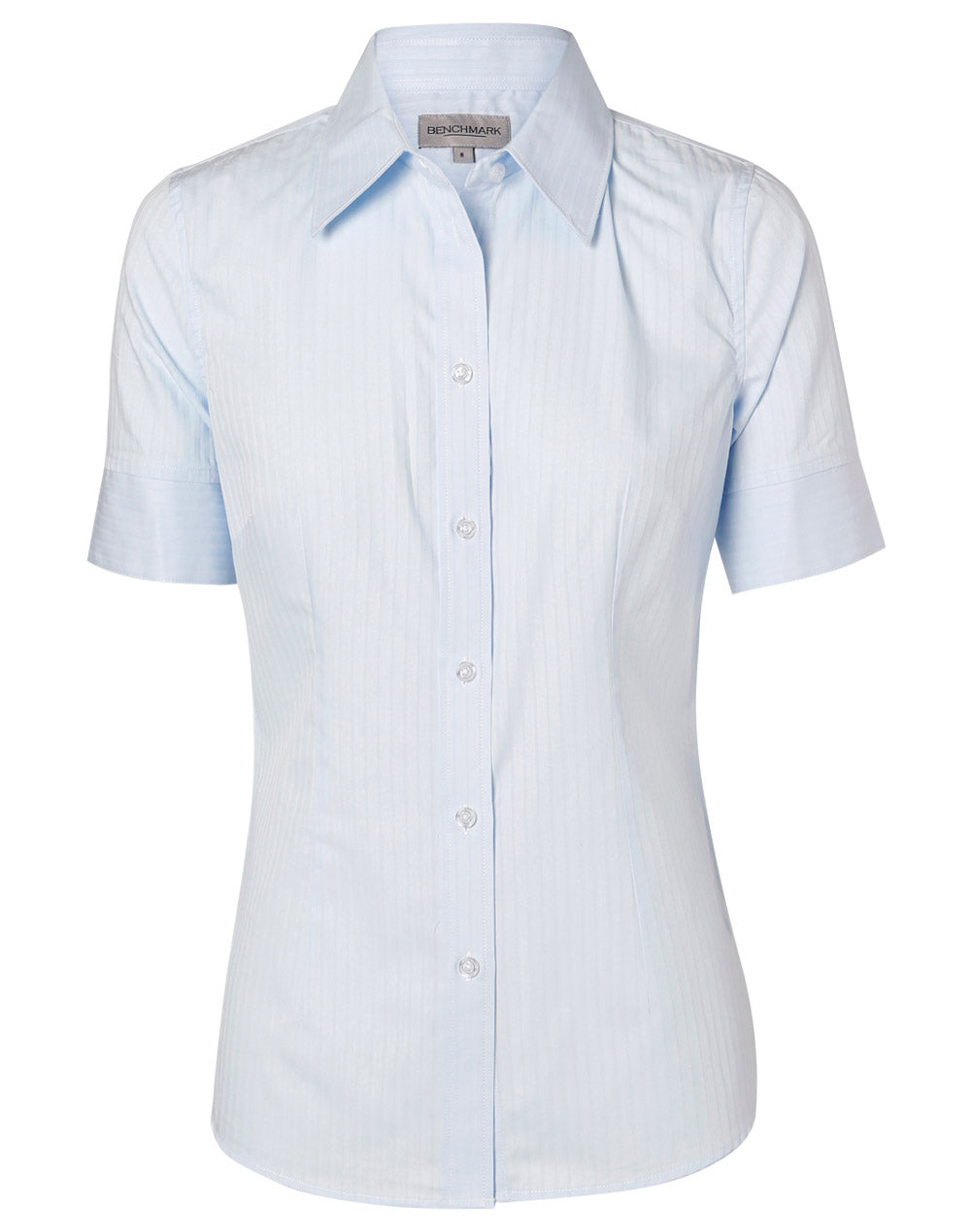 BENCHMARK Women's Self Stripe S/S Shirt - M8100S