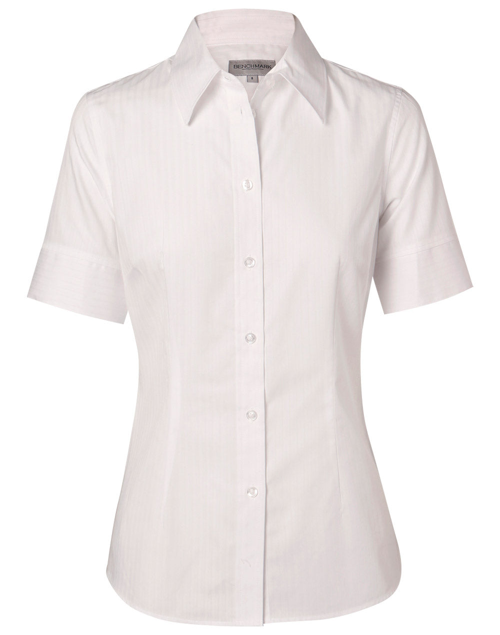 BENCHMARK Women's Self Stripe S/S Shirt - M8100S