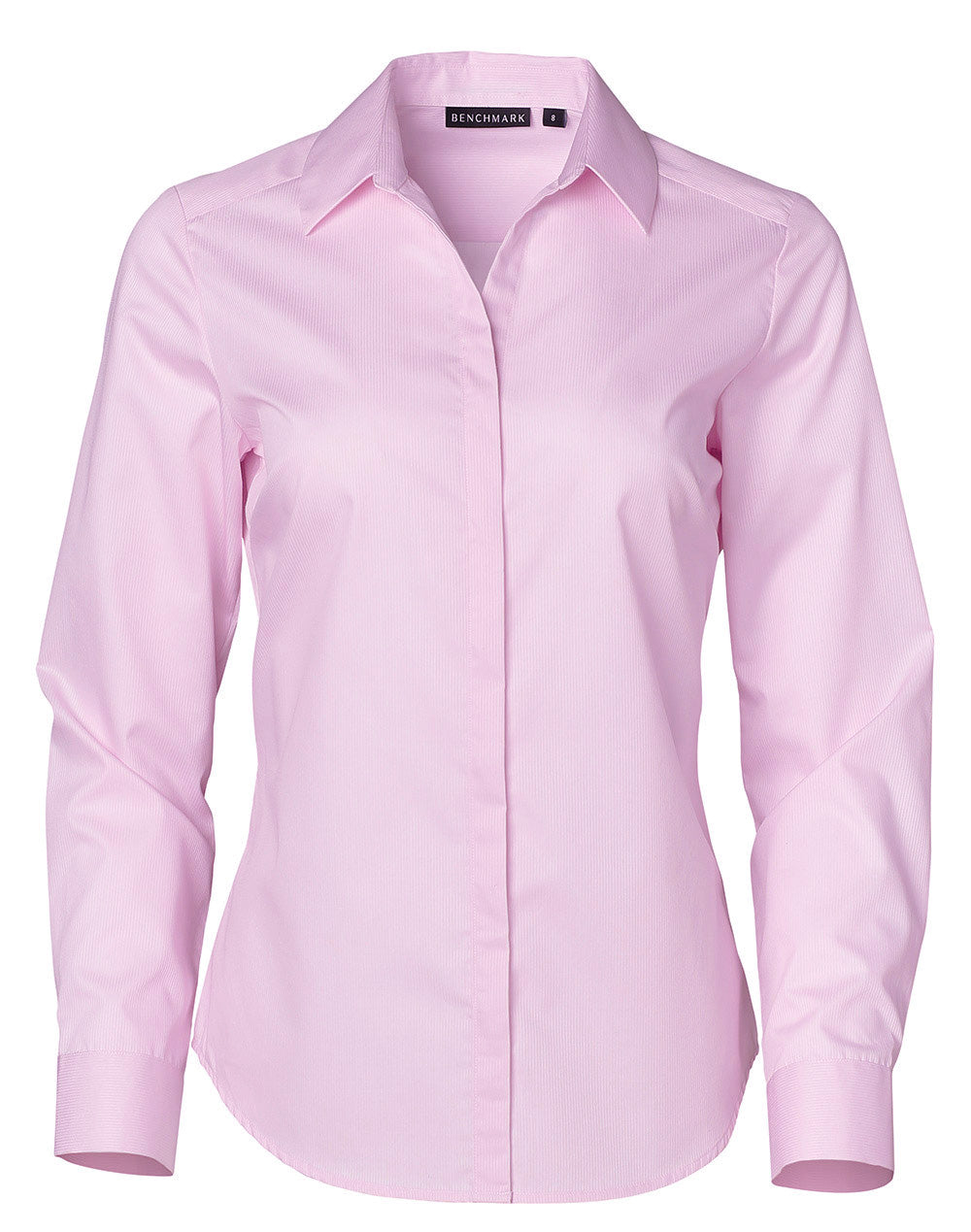 BENCHMARK Ladies' Dobby Striped Taped L/S Shirt - M8110L