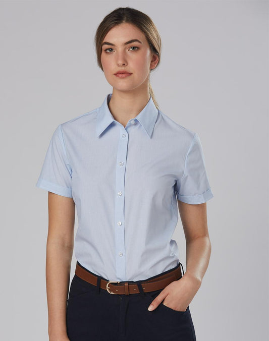 BENCHMARK Women's Fine Stripe S/S Shirt - M8211