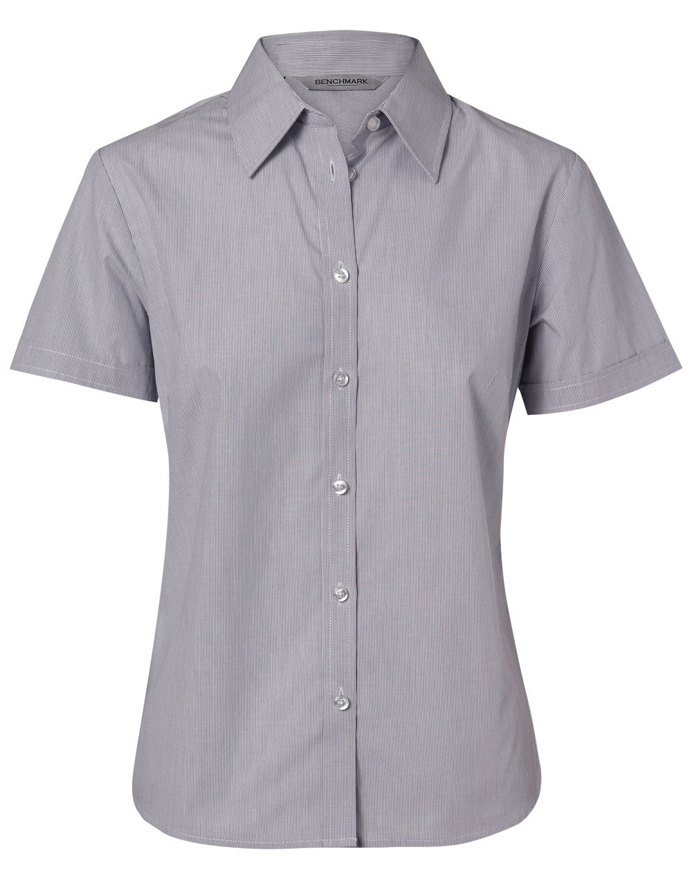 BENCHMARK Women's Fine Stripe S/S Shirt - M8211