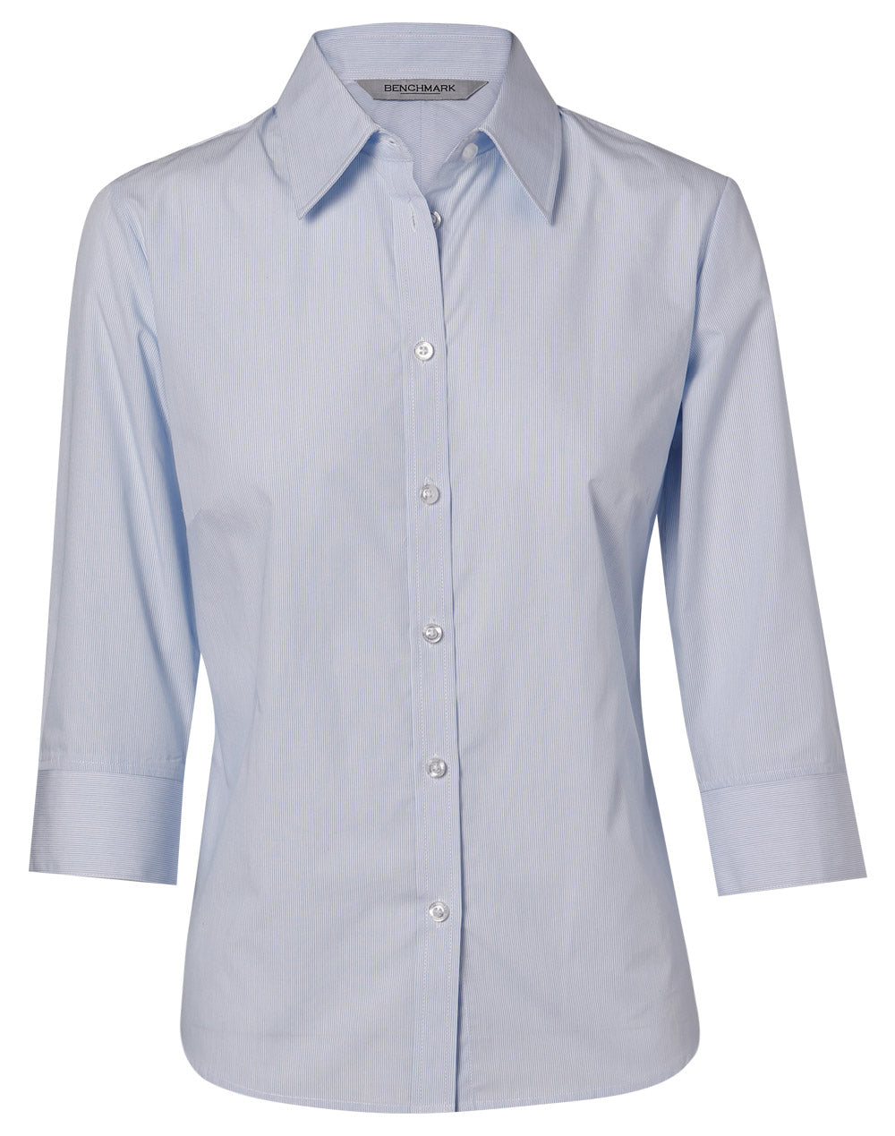 BENCHMARK Women's Fine Stripe 3/4 Sleeve Shirt - M8213