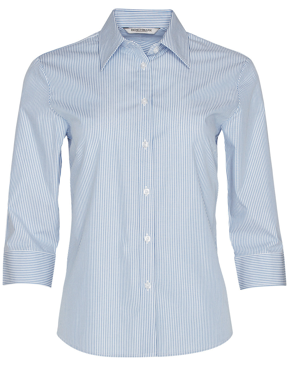 BENCHMARK Women's Balance Stripe 3/4 Sleeve Shirt - M8233