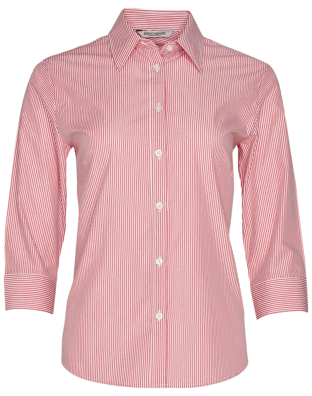 BENCHMARK Women's Balance Stripe 3/4 Sleeve Shirt - M8233