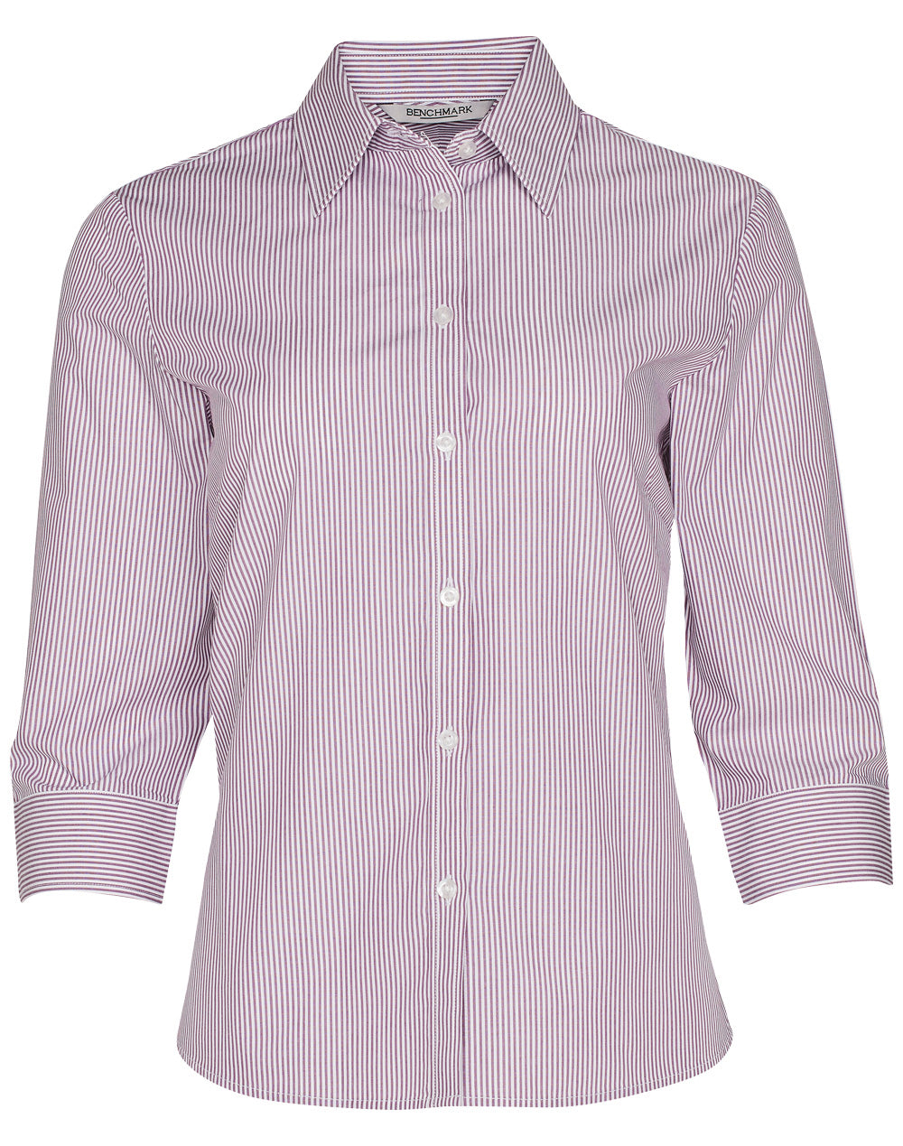 BENCHMARK Women's Balance Stripe 3/4 Sleeve Shirt - M8233