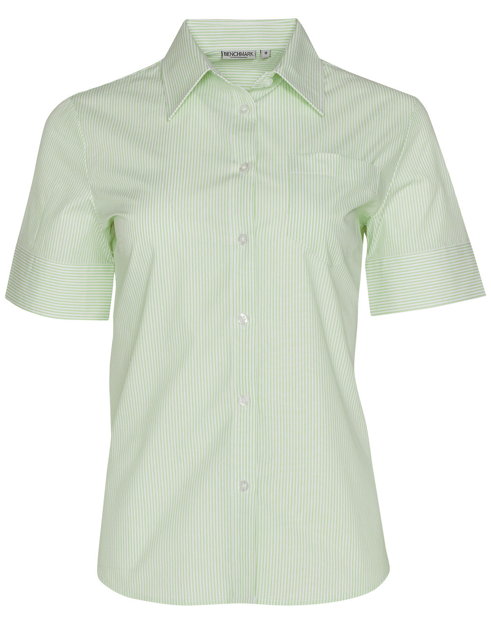 BENCHMARK Women's Balance Stripe Short Sleeve Shirt - M8234
